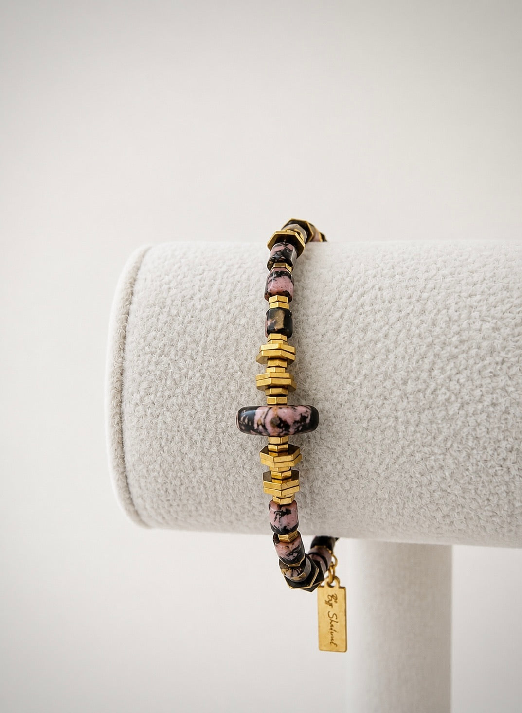 Black and Pink beads Bracelet