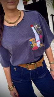 EUFxBYSHALEVET Tunisian Kit Embroidered T-Shirt - Raw neck