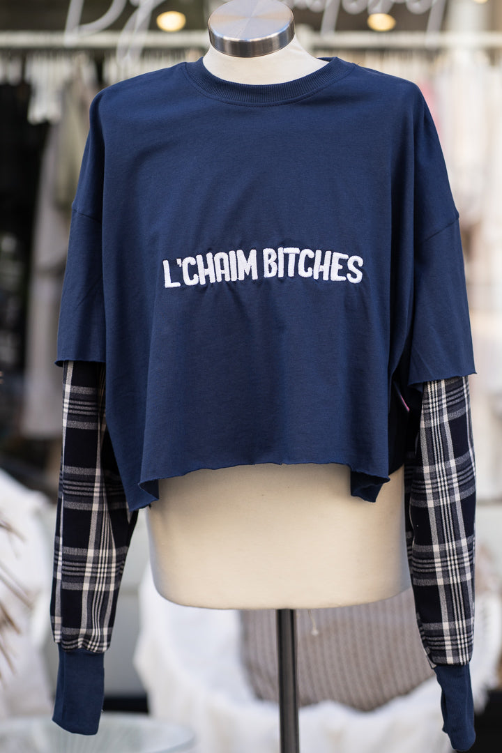 L'CHAIM BITCHES Tshirt double sleeves
