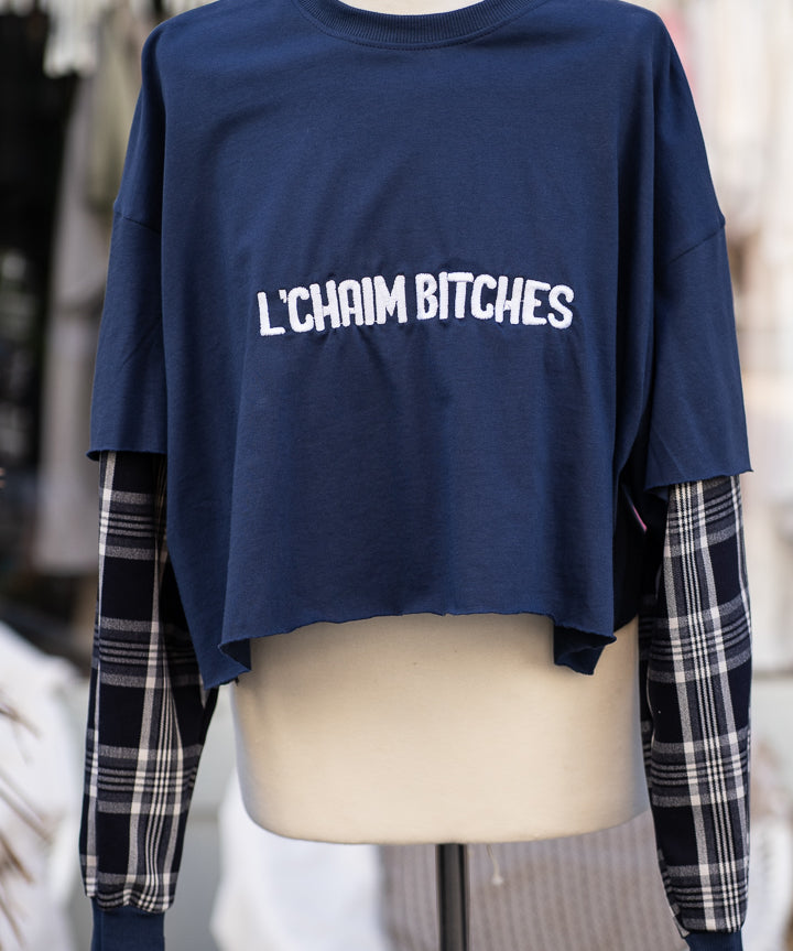 L'CHAIM BITCHES Tshirt double sleeves