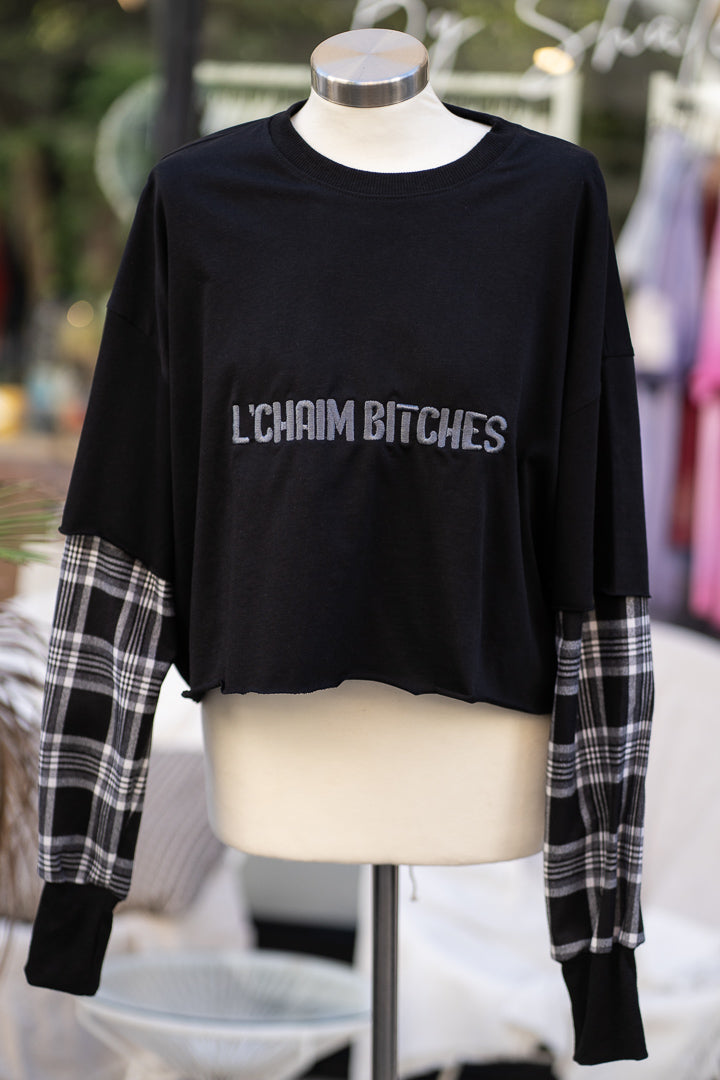L'CHAIM BITCHES Tshirt double sleeves