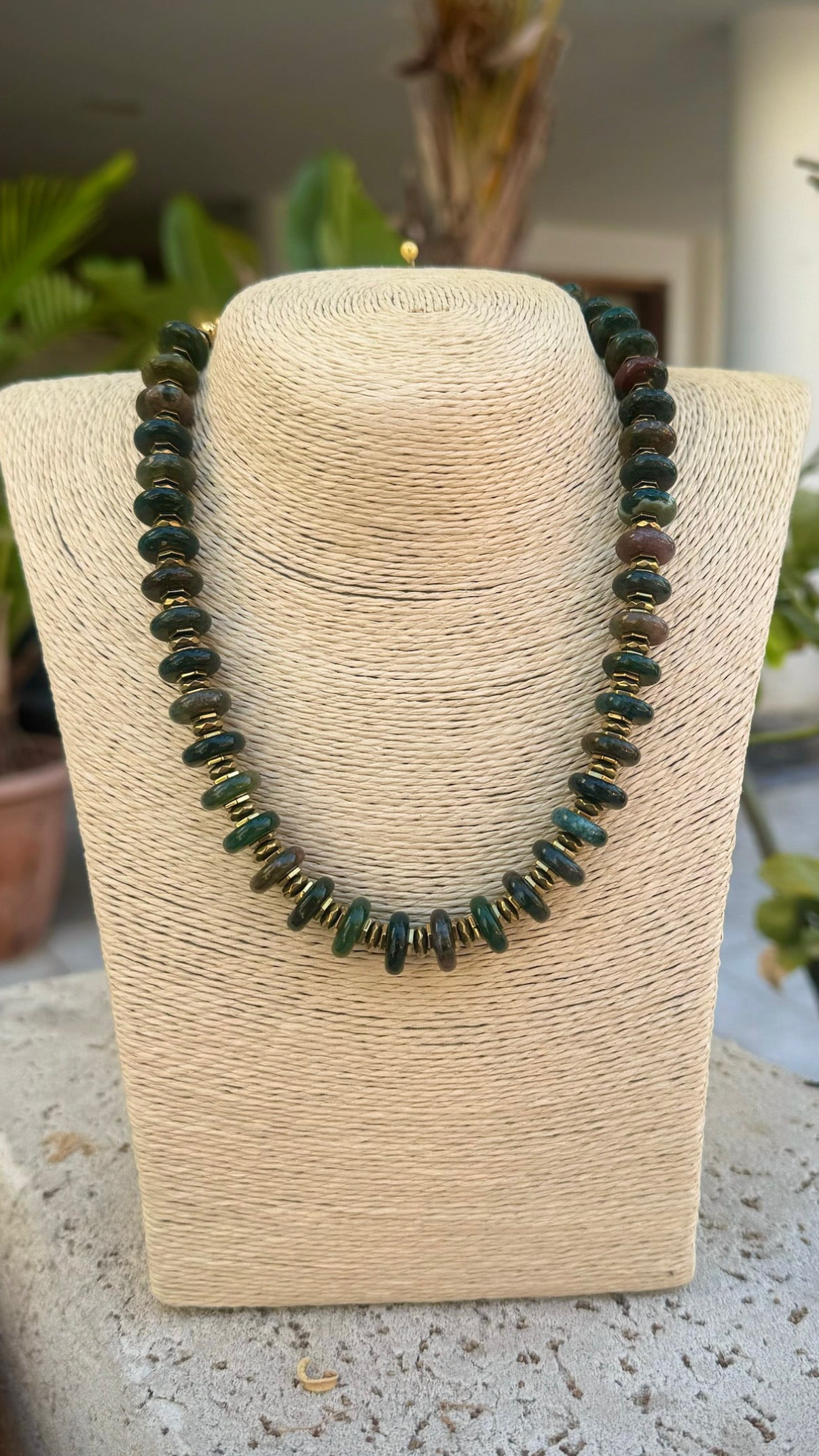 Green Agate Layering necklace set
