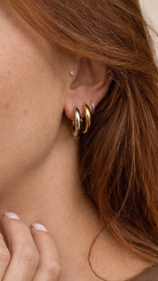 Duo hoop earrings