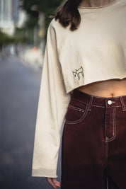 Alive & bold cropped top long sleeve חי