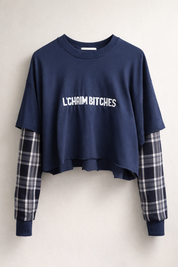 L'chaim bitches Tshirt double sleeves