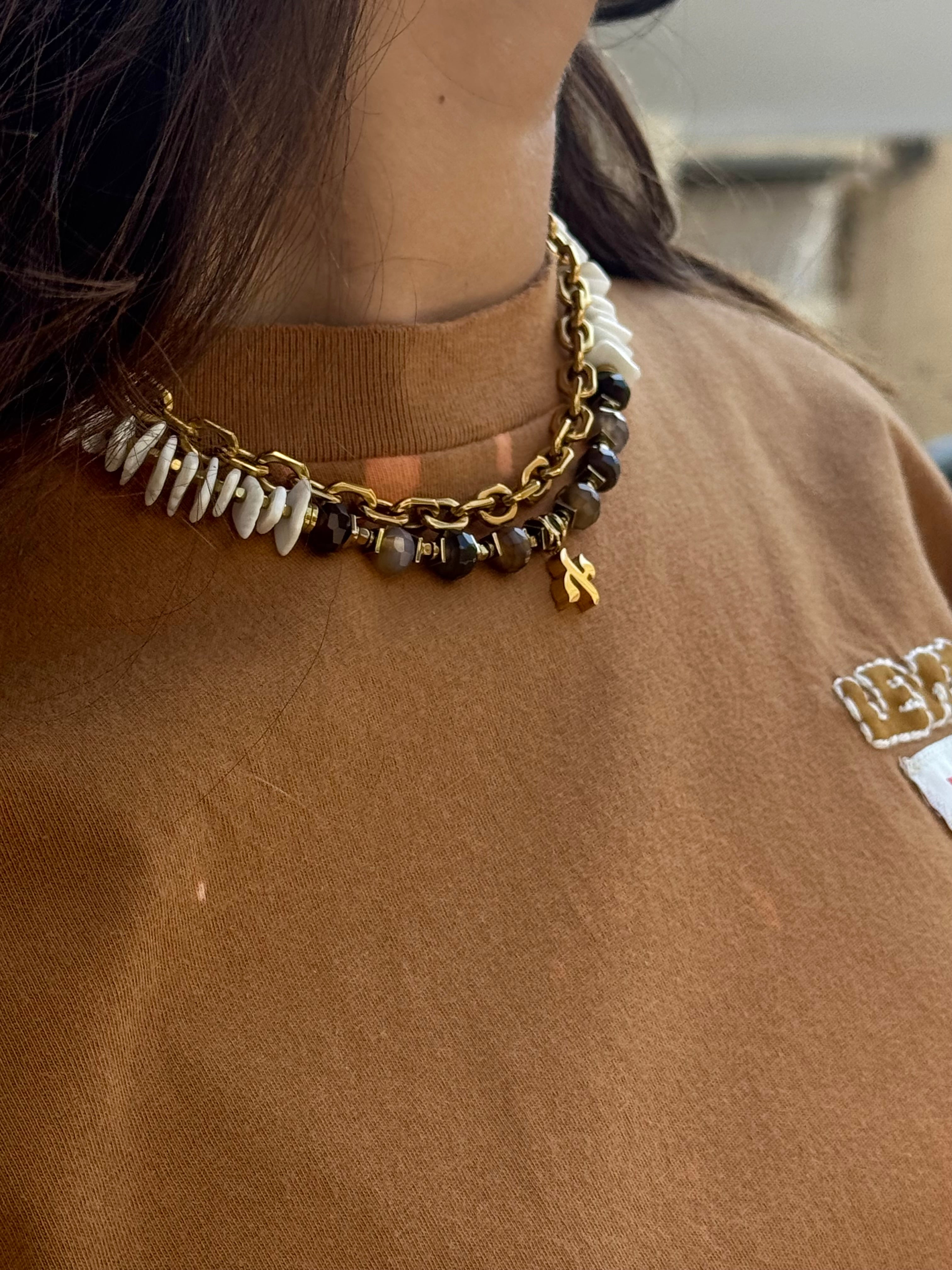 Golden Aleph Necklace Set