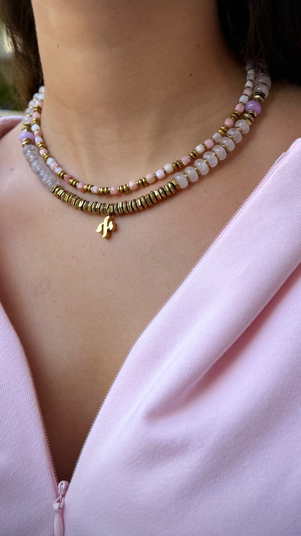 Hebrew Letter Necklace Set
