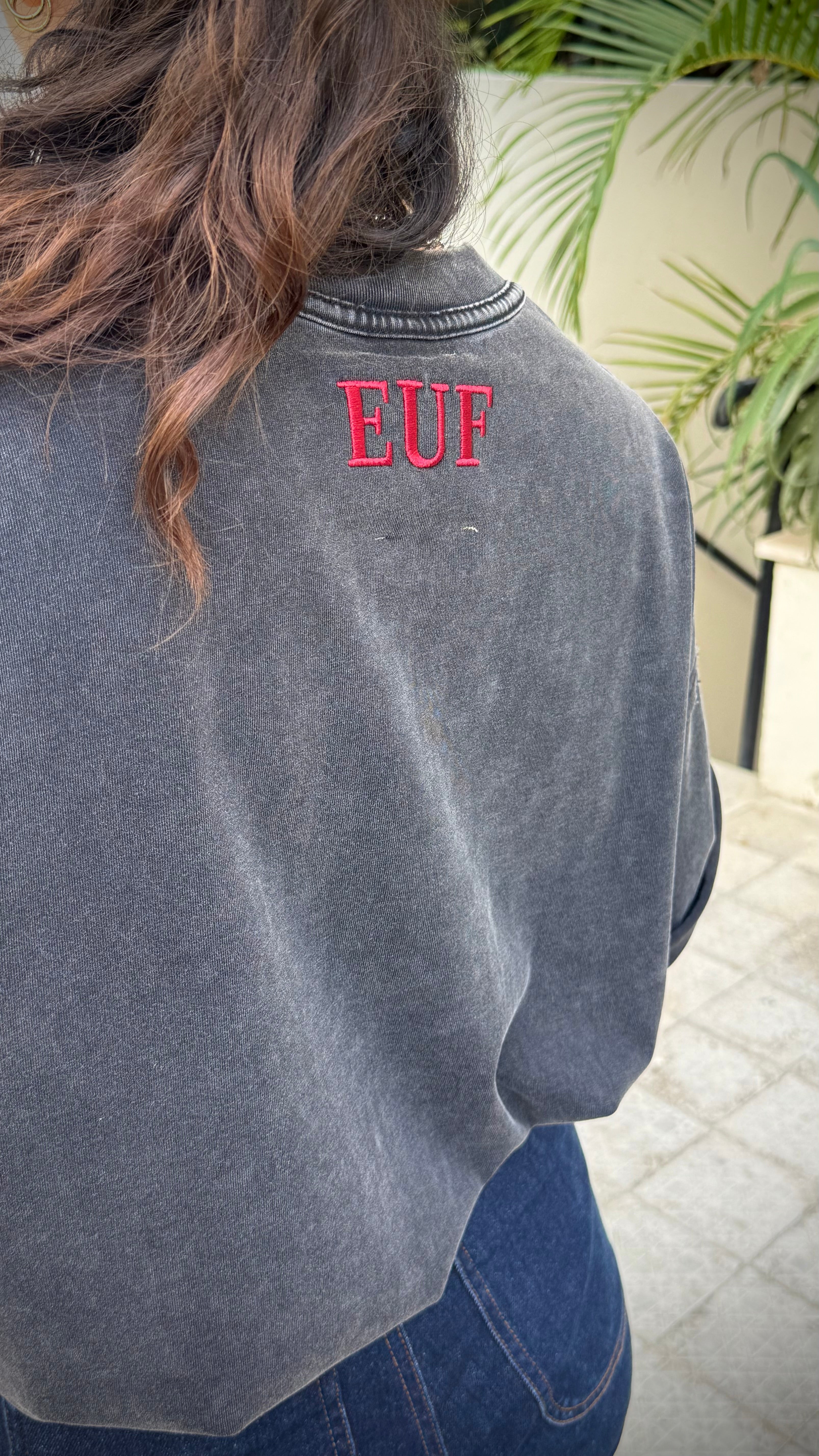 EUF x BYSHALEVET Tunisian Kit Embroidered T-Shirt - Crew neck