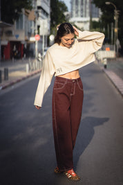 Alive & bold cropped top long sleeve חי