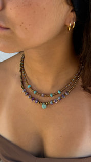 Amazonite & Imperial Jasper Layered Necklace Set