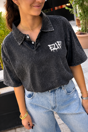 EUF x BYSHALEVET Polo acid wash