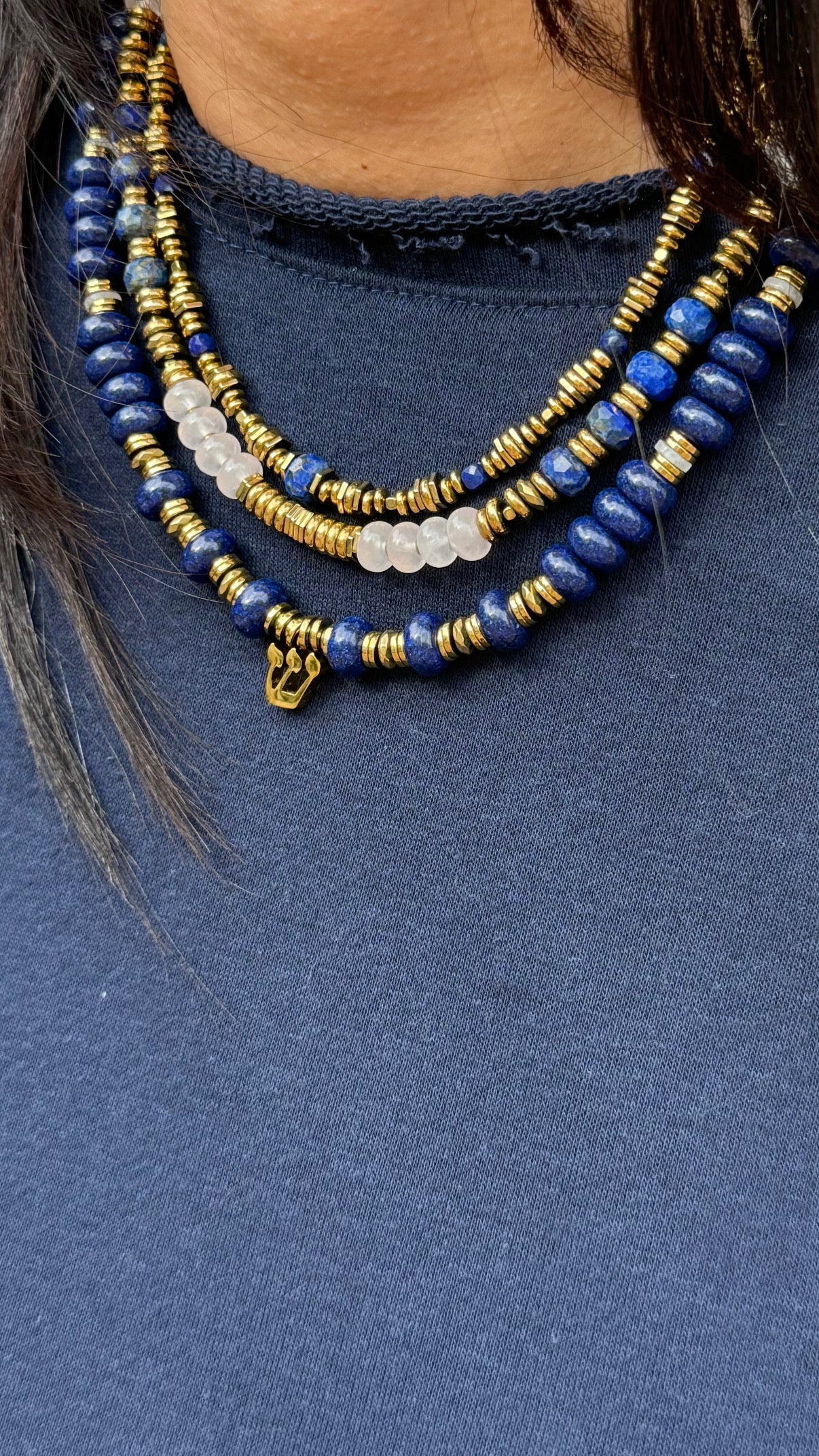 Deep Blue Tribe necklaces set