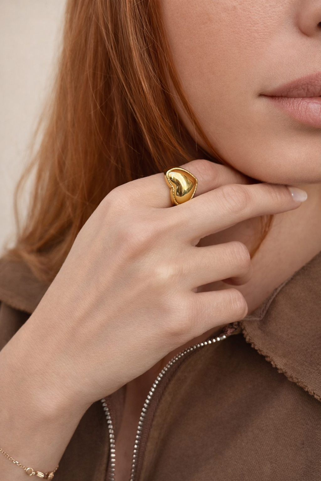 Golden Heart Ring