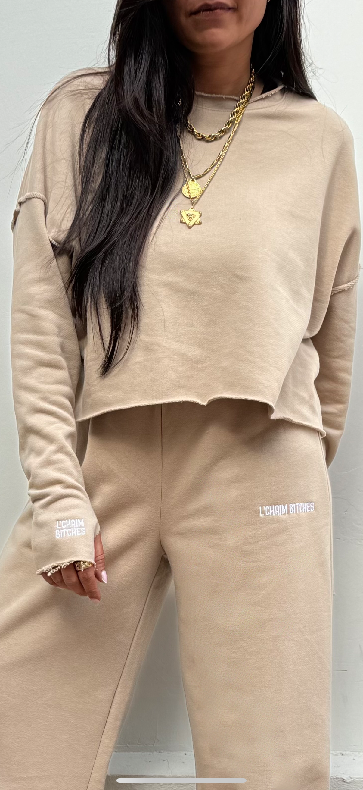 L'chaim bitches top sweater