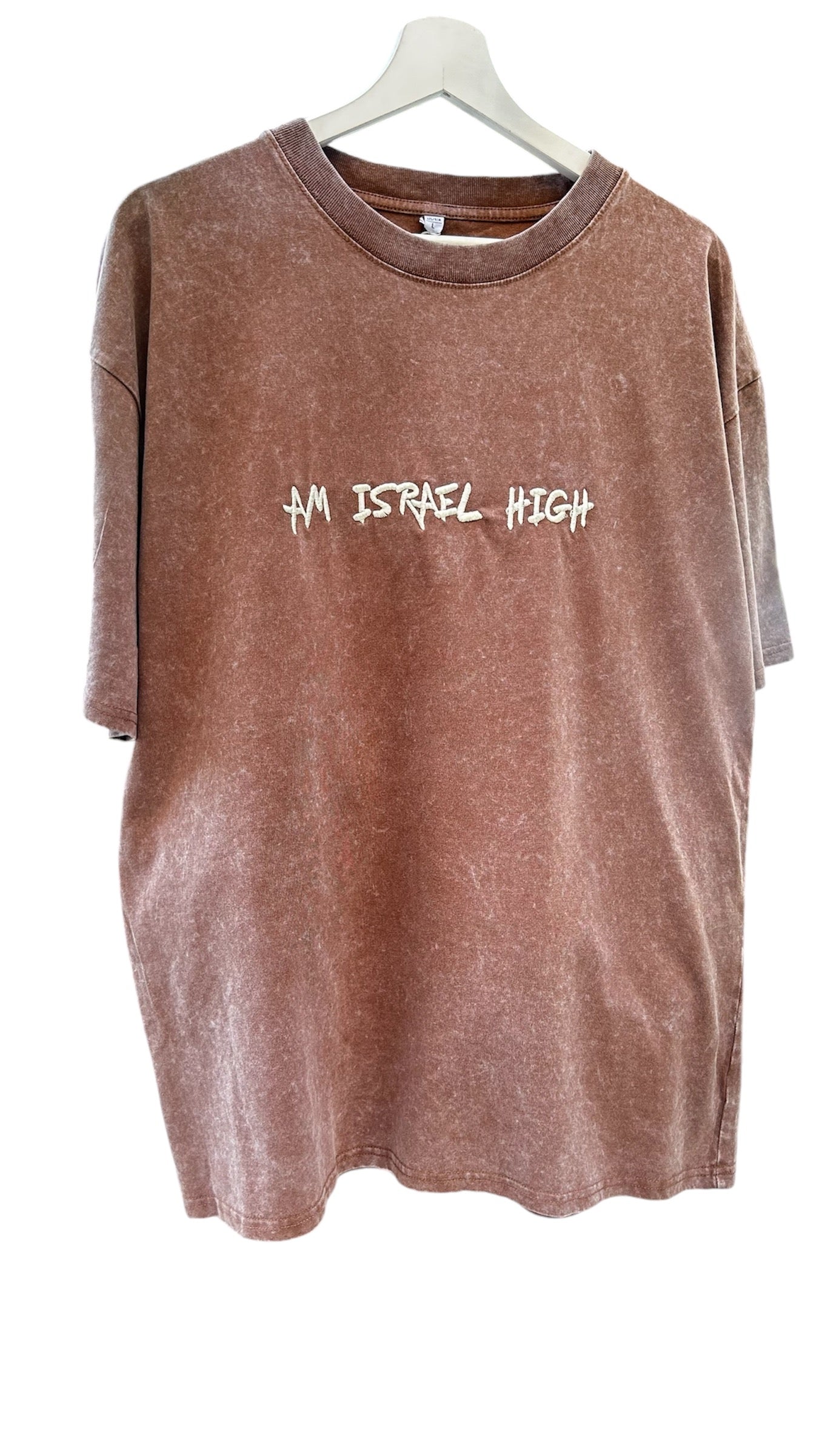 Am Israel high stonewash T-shirt