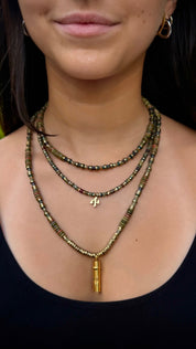 Mixed Bead Layered Necklace Set