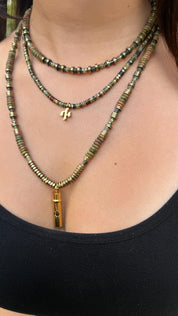 Mixed Bead Layered Necklace Set