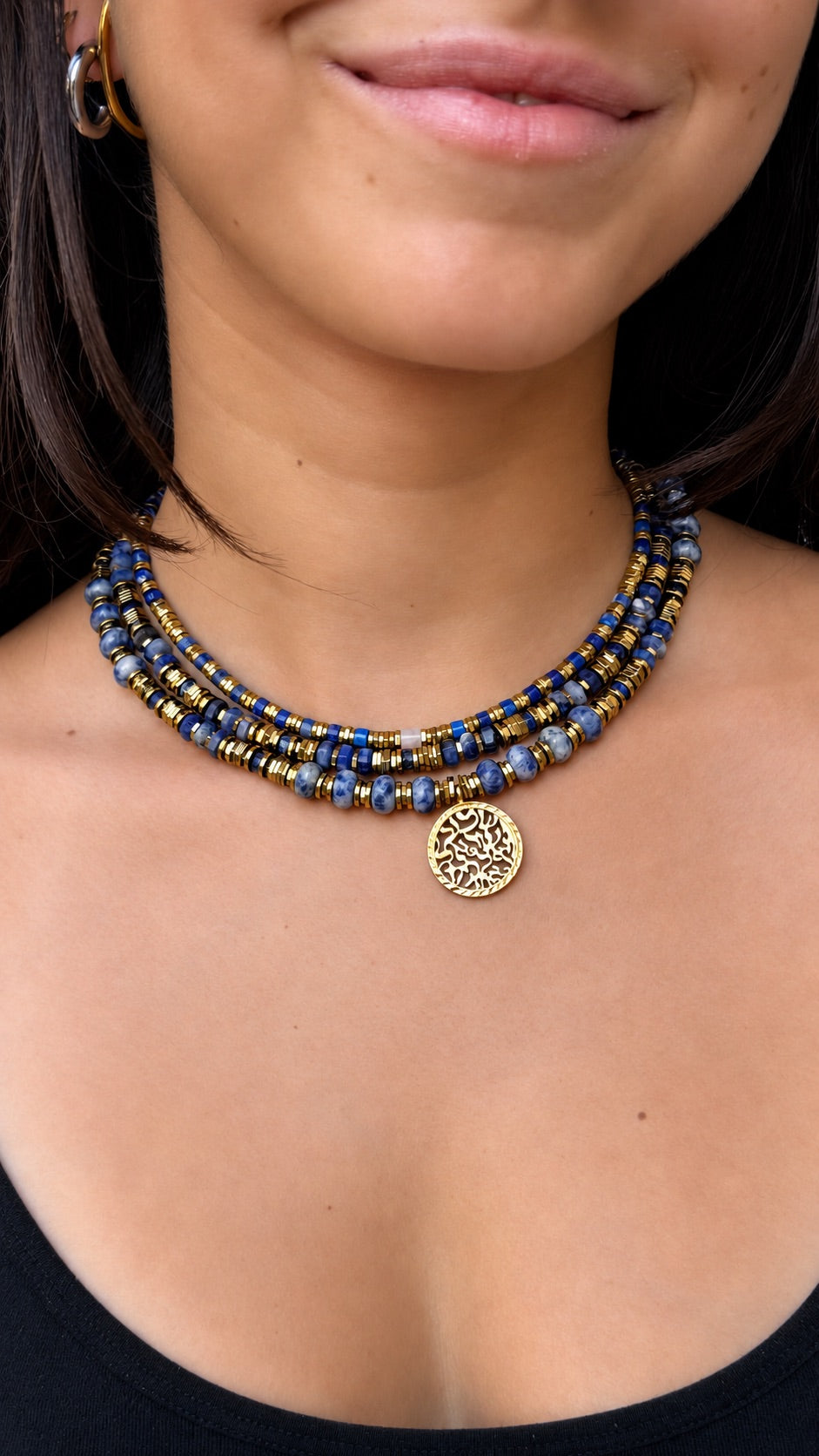 Blue & Gold Set Necklaces