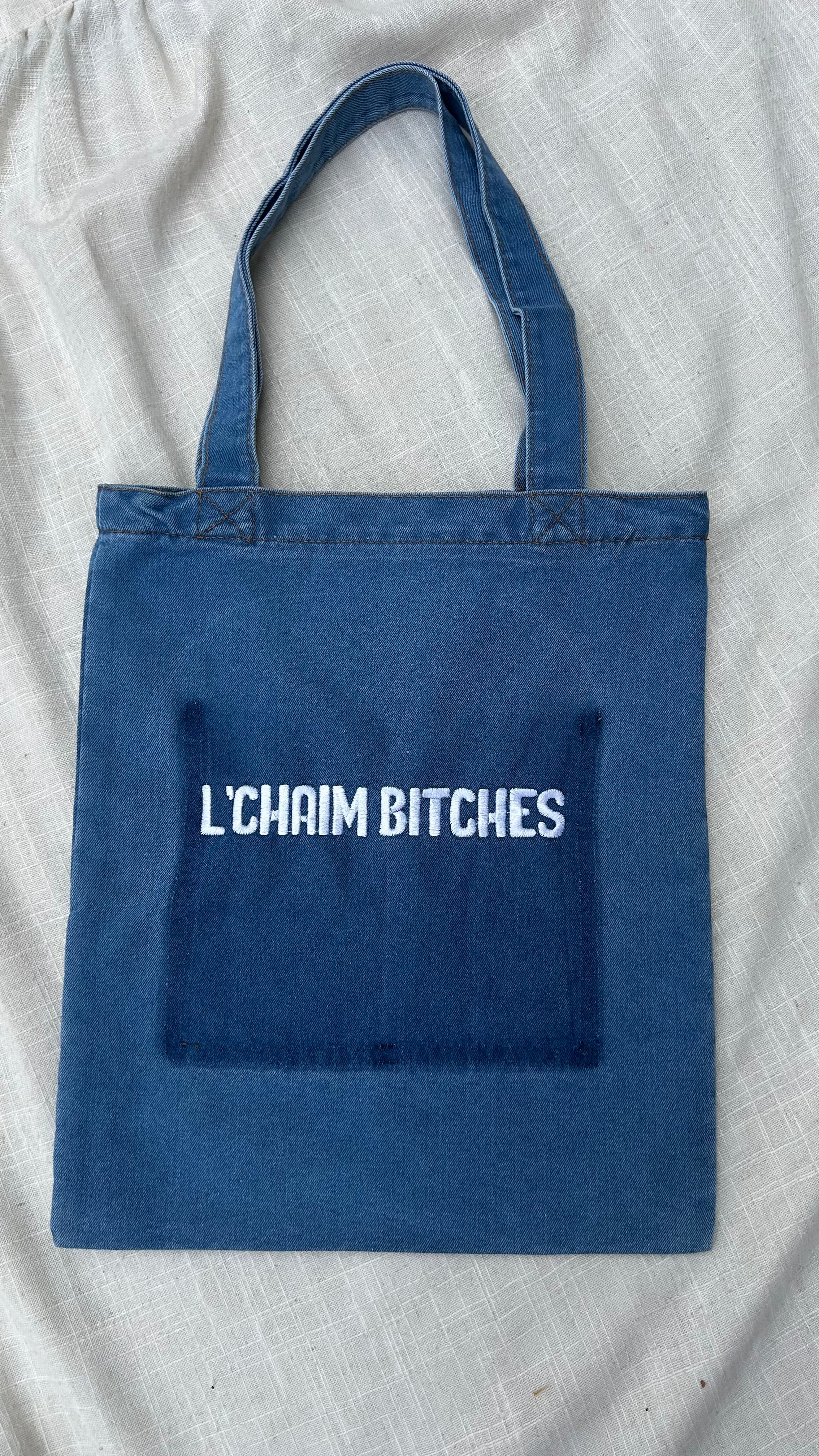 From Tel Aviv With Chutzpah: L’chaim Tote Bag