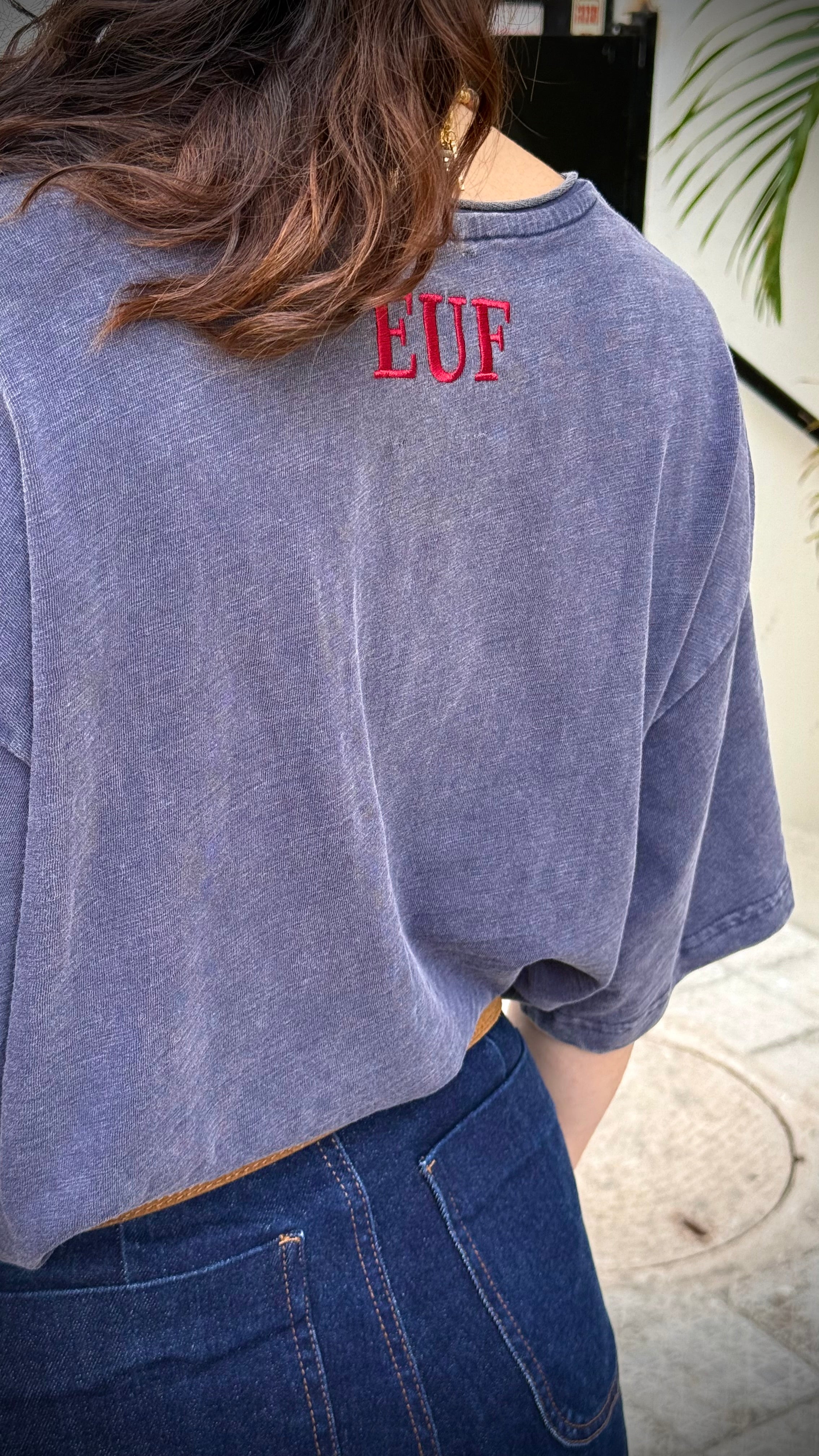 EUFxBYSHALEVET Tunisian Kit Embroidered T-Shirt - Raw neck