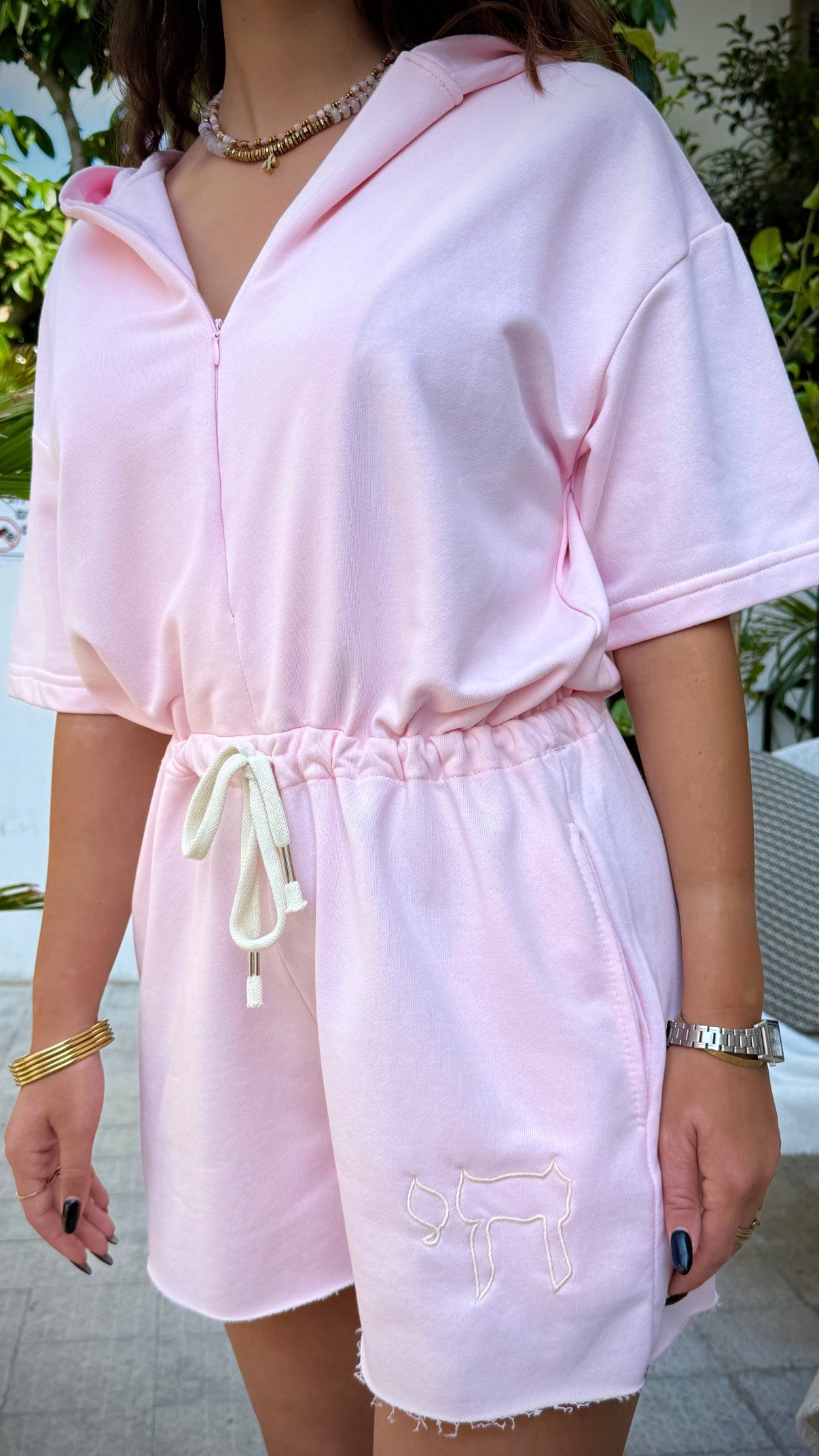 Alive & bold חי Chai Hooded Romper
