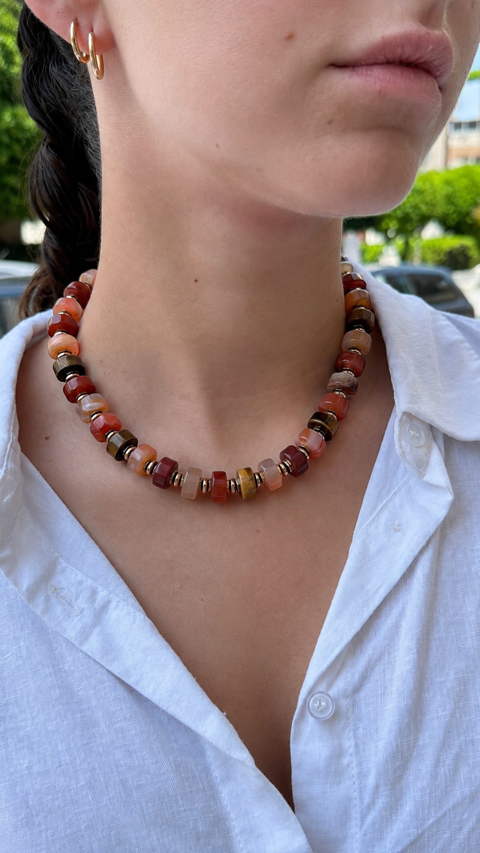 Terracotta and Multicolor Necklaces