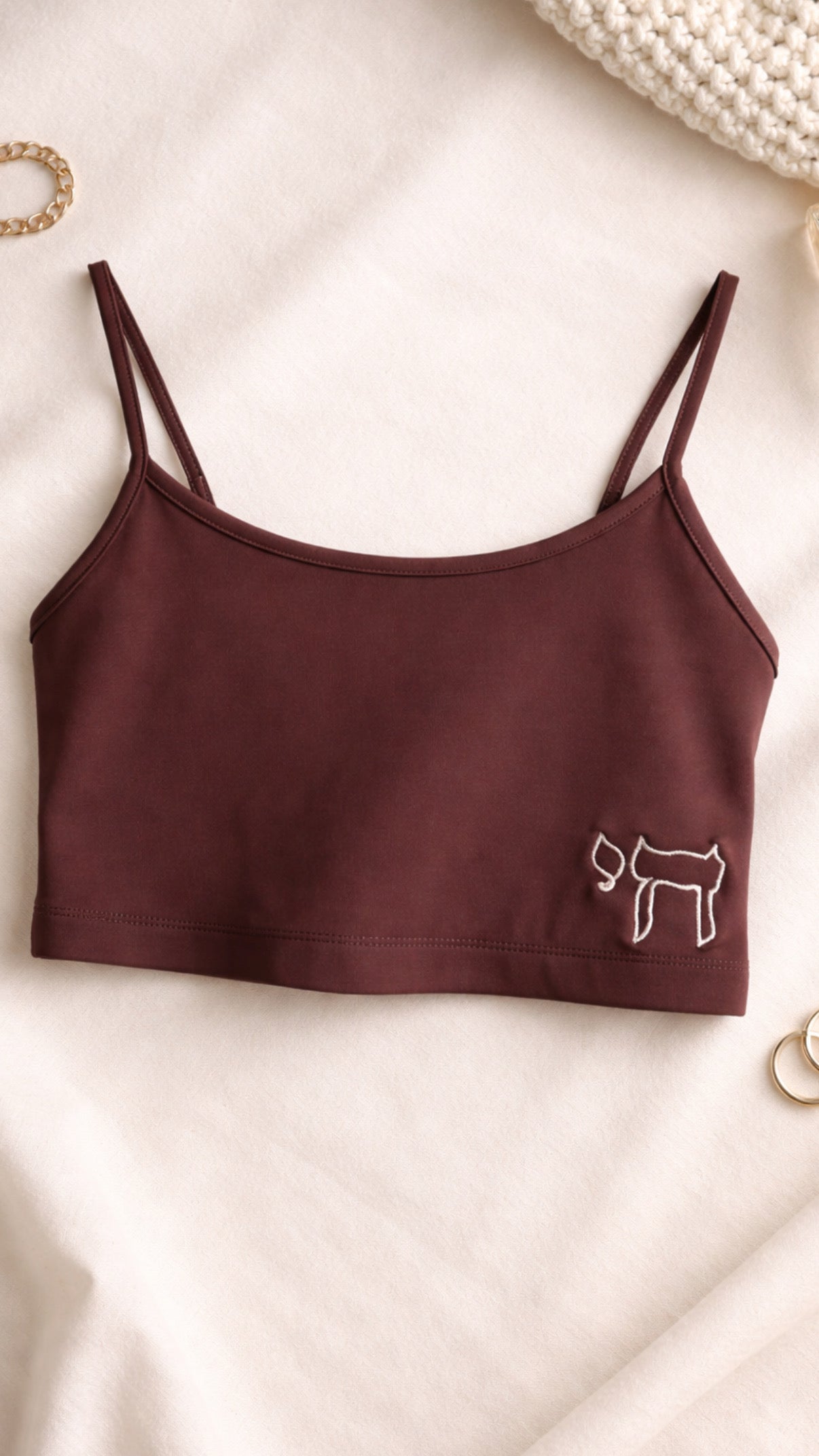 Alive & bold חי cropped top