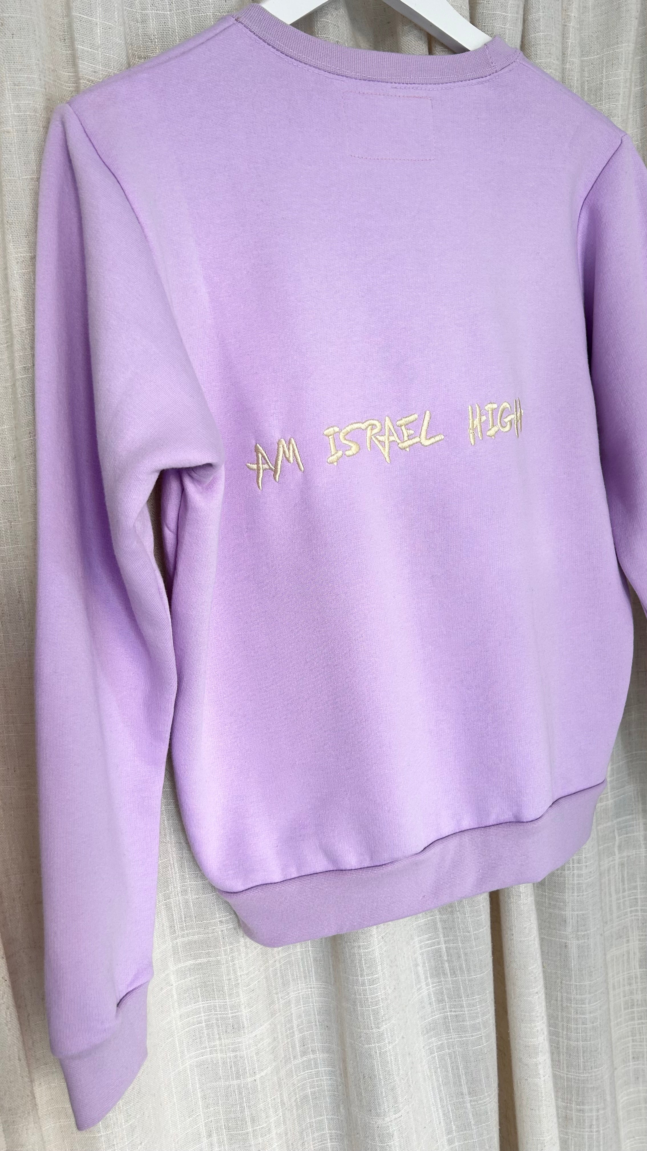 Lilac Am Israel High sweatshirt