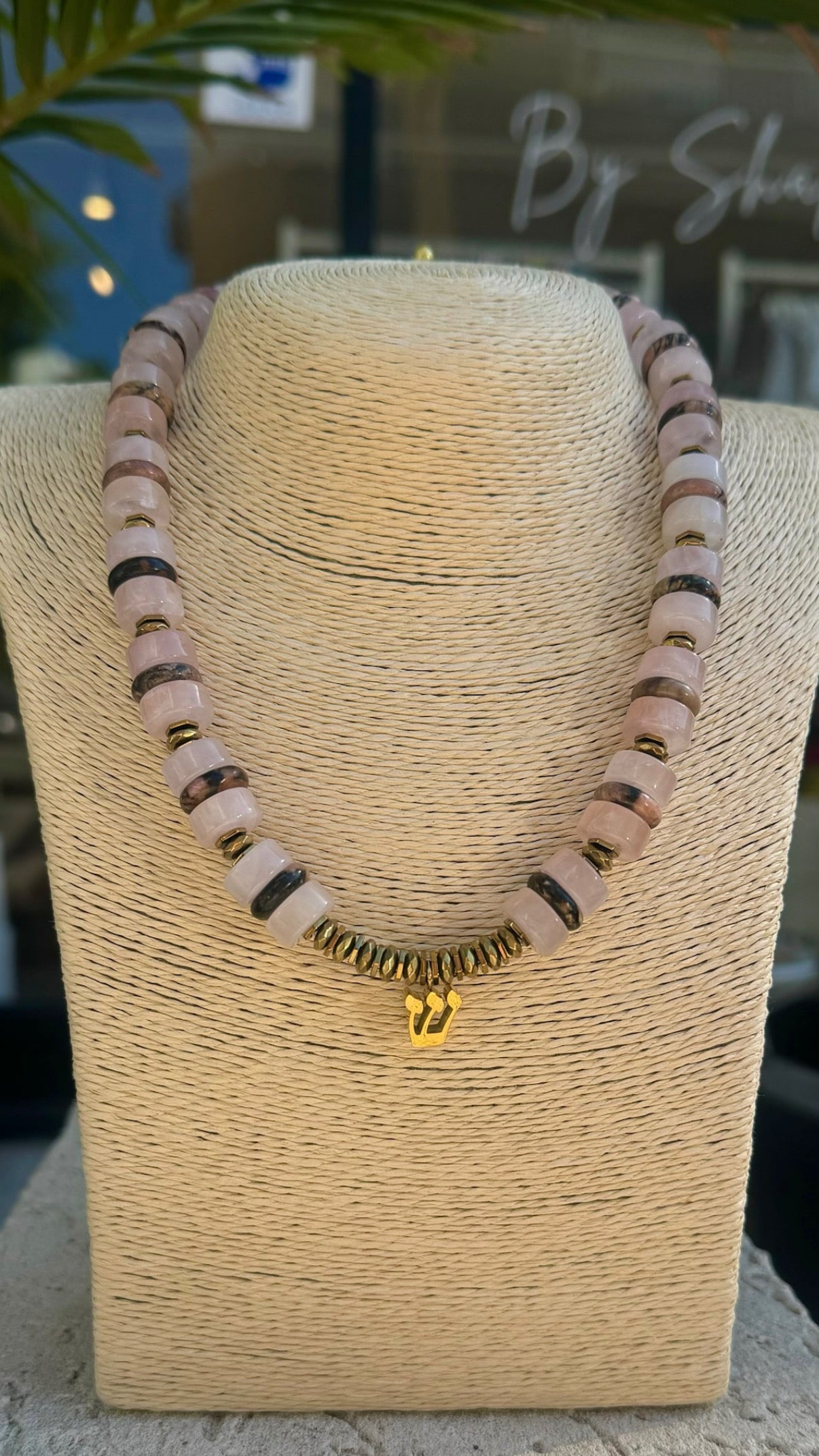 Rhodonite & Rose Quartz Shin Necklace