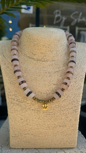 Rhodonite & Rose Quartz Shin Necklace