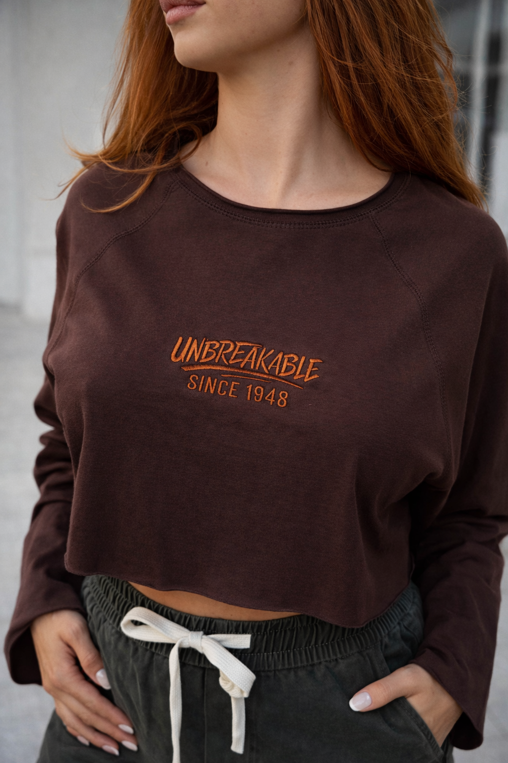 Unbreakable since 1948 Cropped Long Sleeve Tee