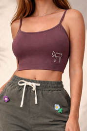 Alive & bold חי cropped top