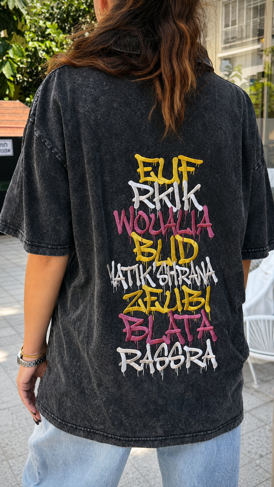 EUF x BYSHALEVET Polo acid wash