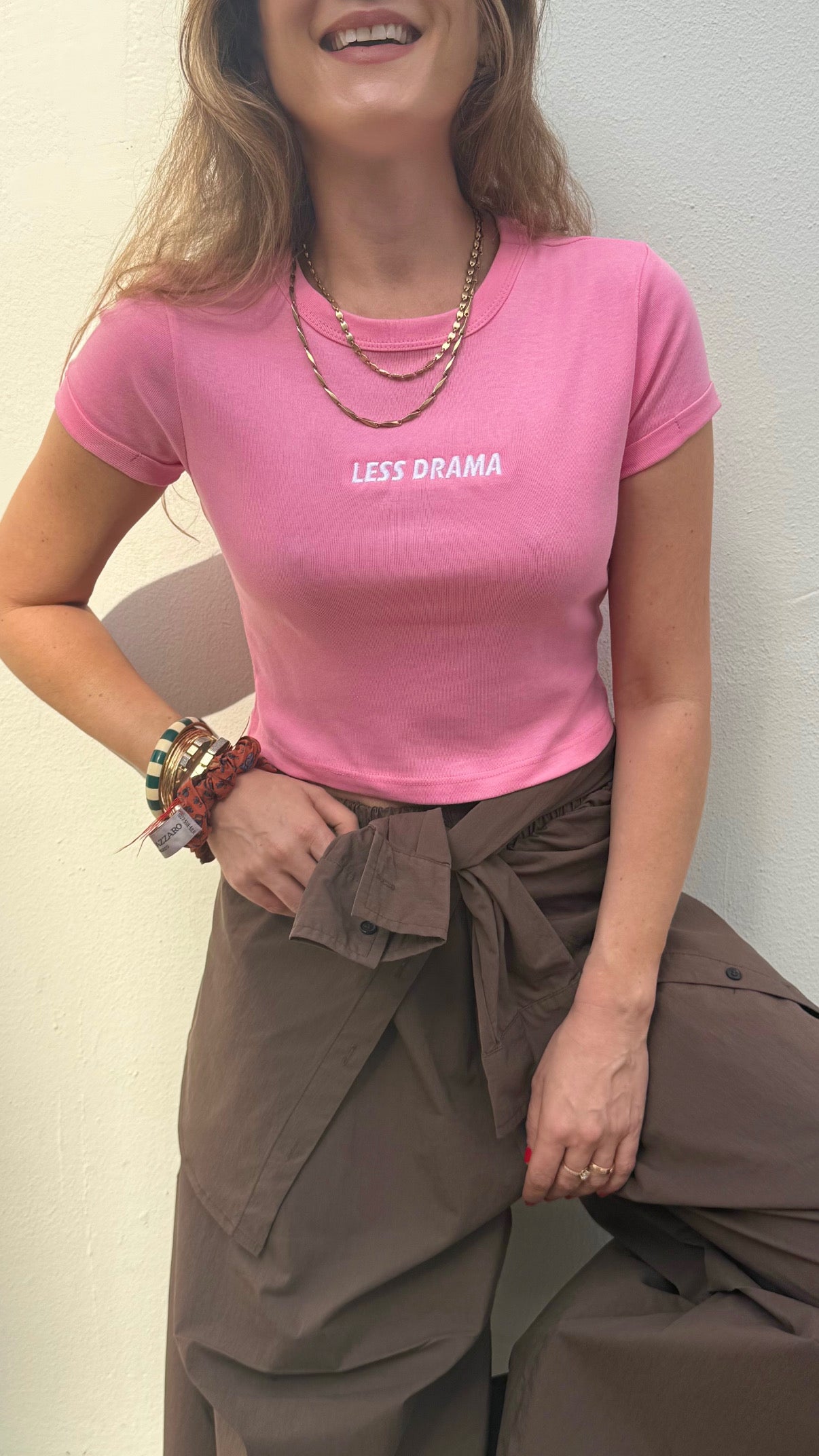 Less drama More CHALLAH crop top