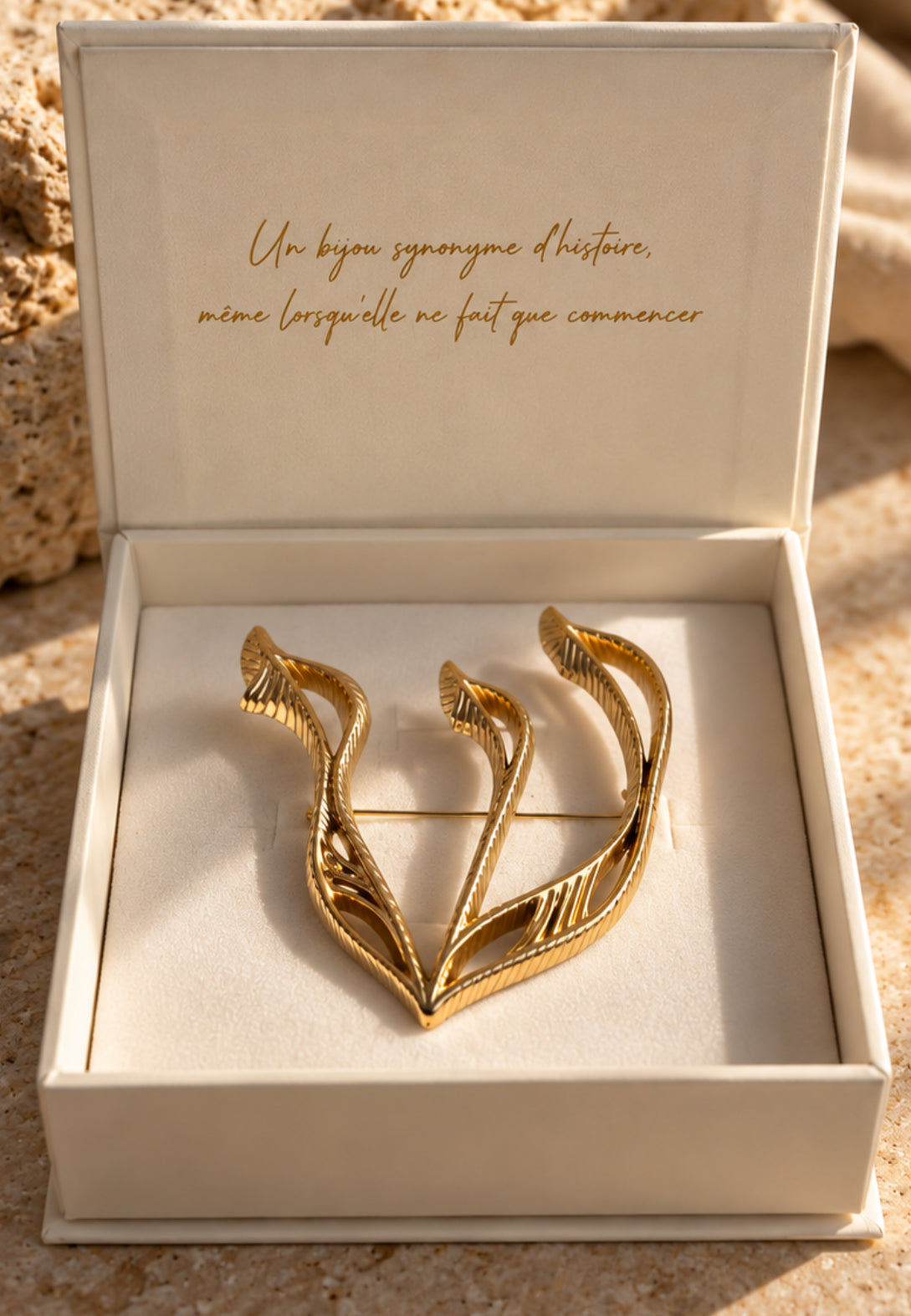 Gold Shin Brooch