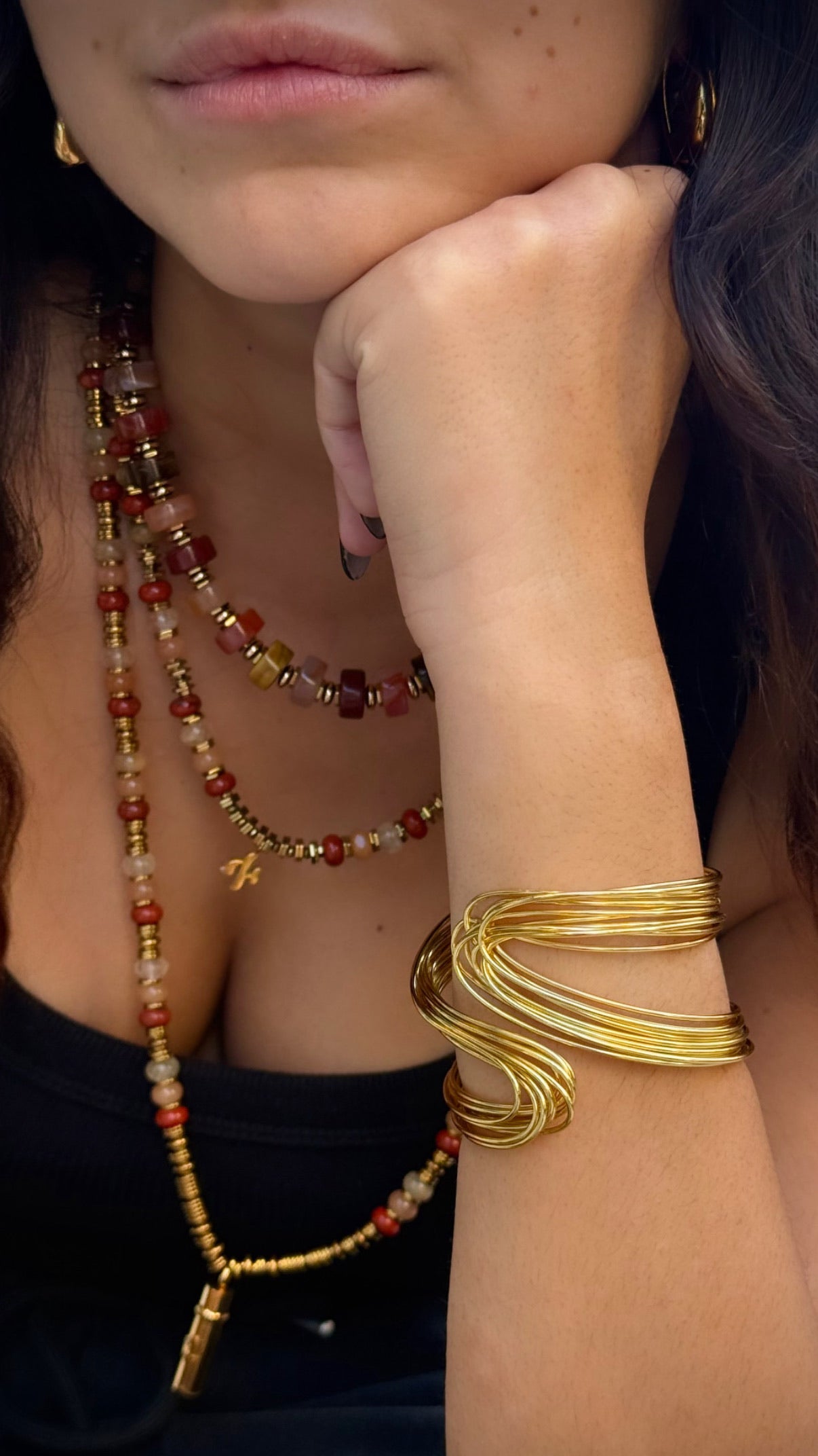 Gold Multi-Wire Cuff Bracelet