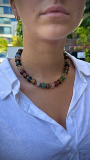 Terracotta and Multicolor Necklaces