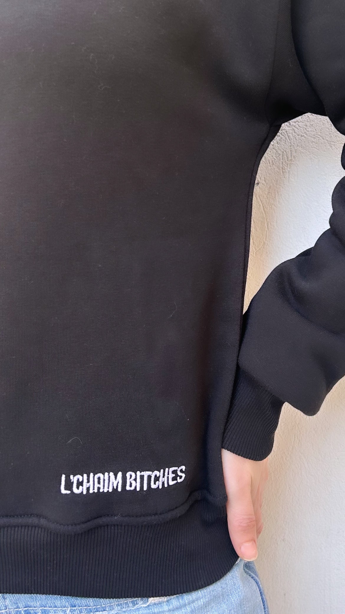 Black L'haim bitches sweatshirt