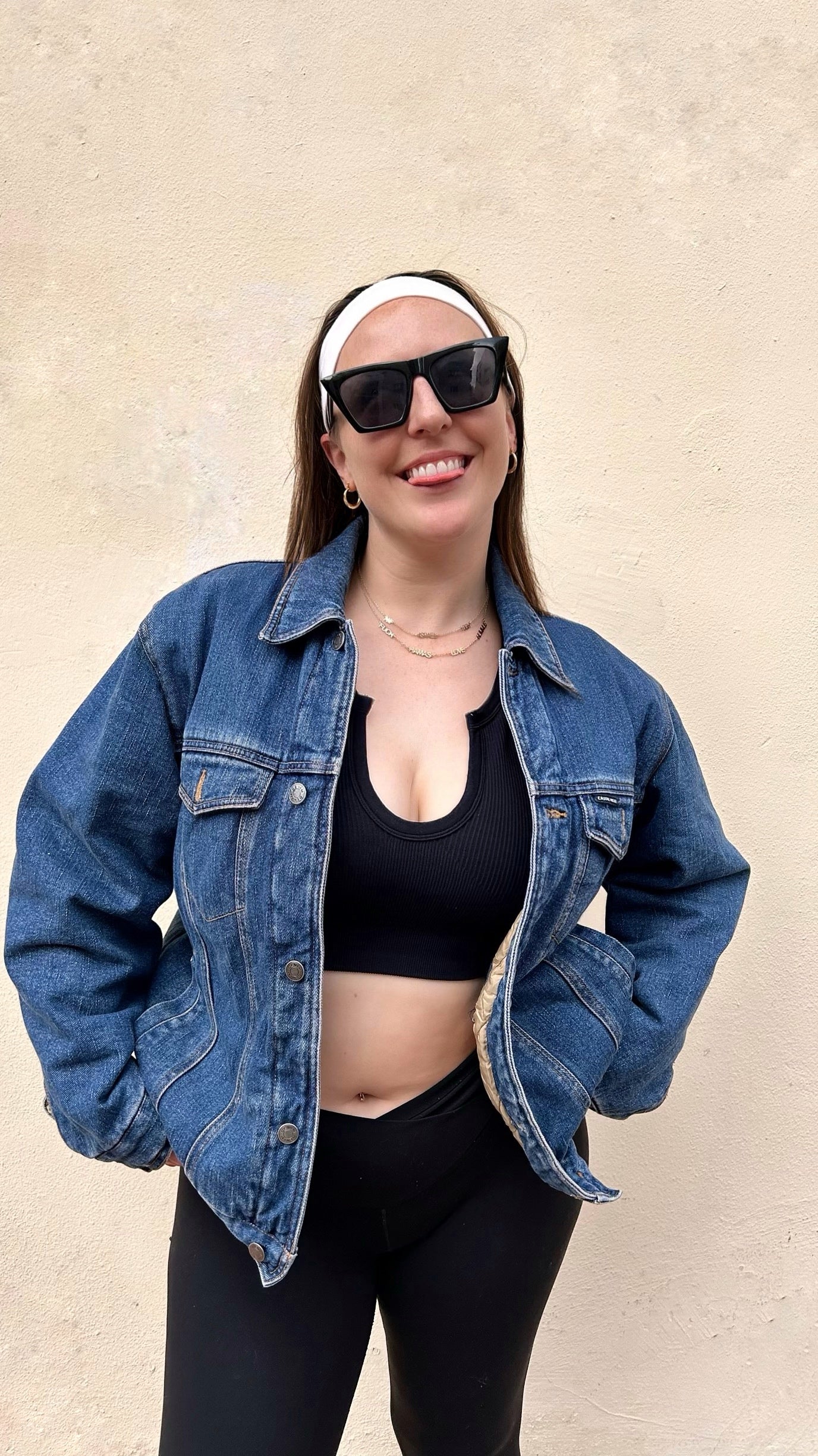 Vintage Am Israel High denim vest