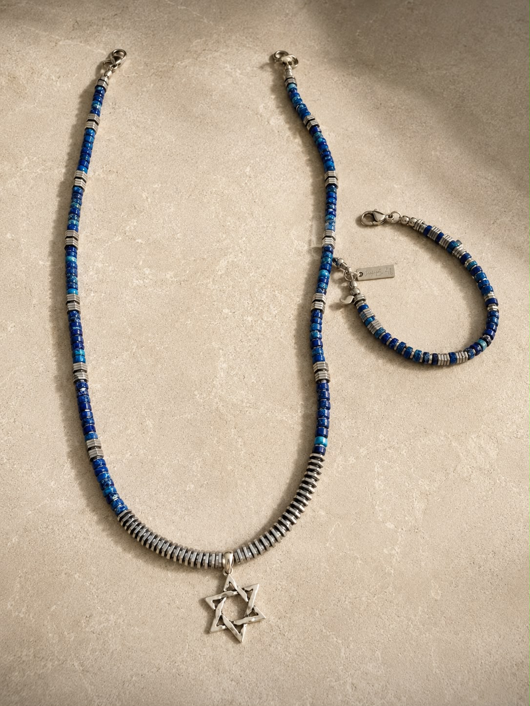 Blue and Silver Maguen Set
