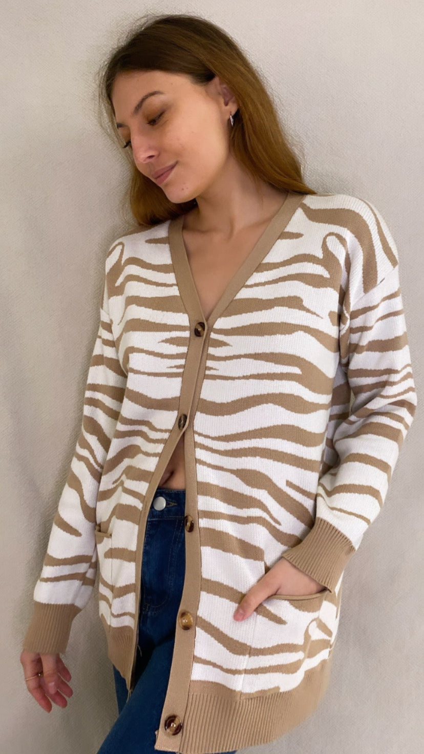 Zebra Cardigan