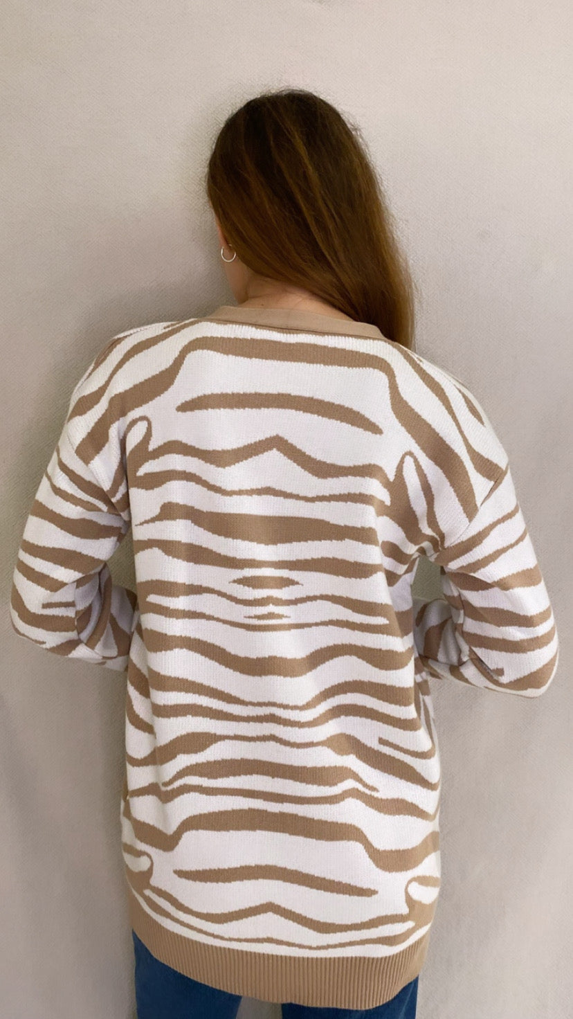 Zebra Cardigan
